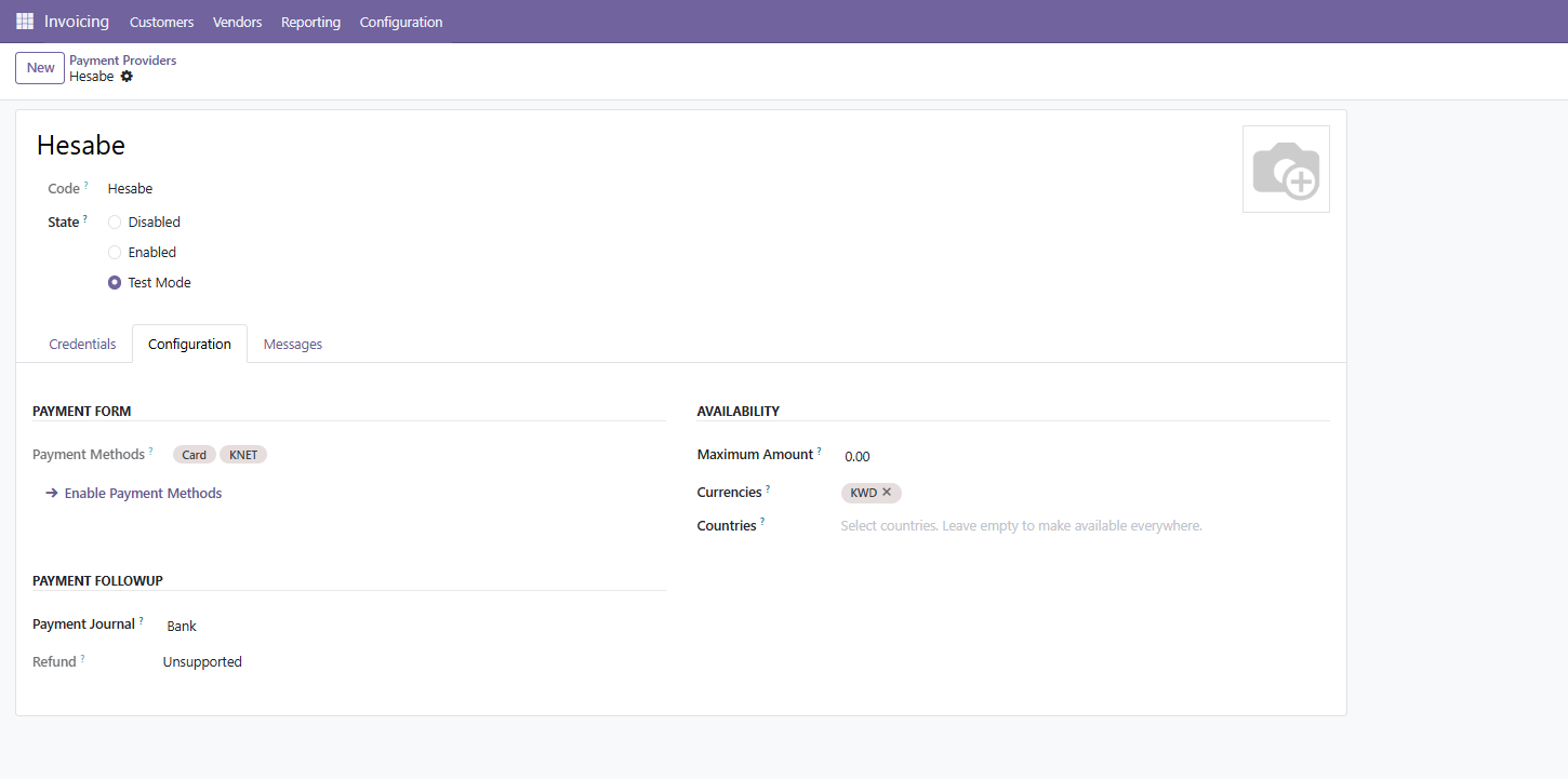 Payment methods