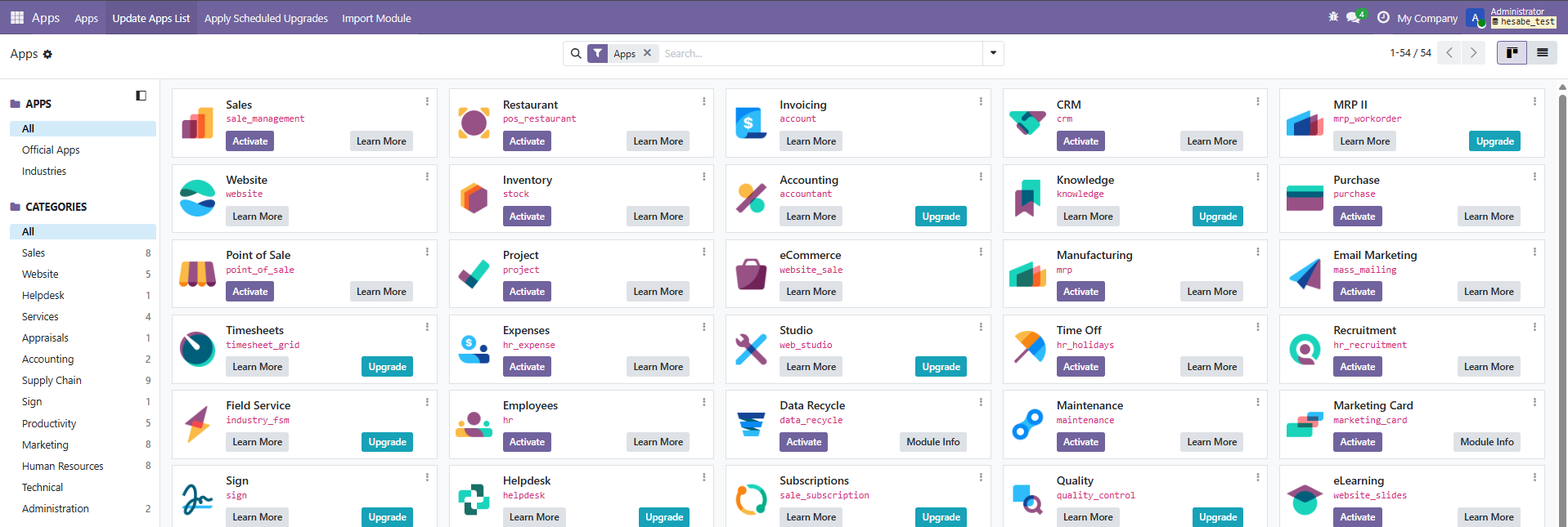 Update Apps List